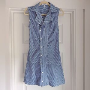 Derek Lam 10 Crosby Satina Stripe Shirt Dress